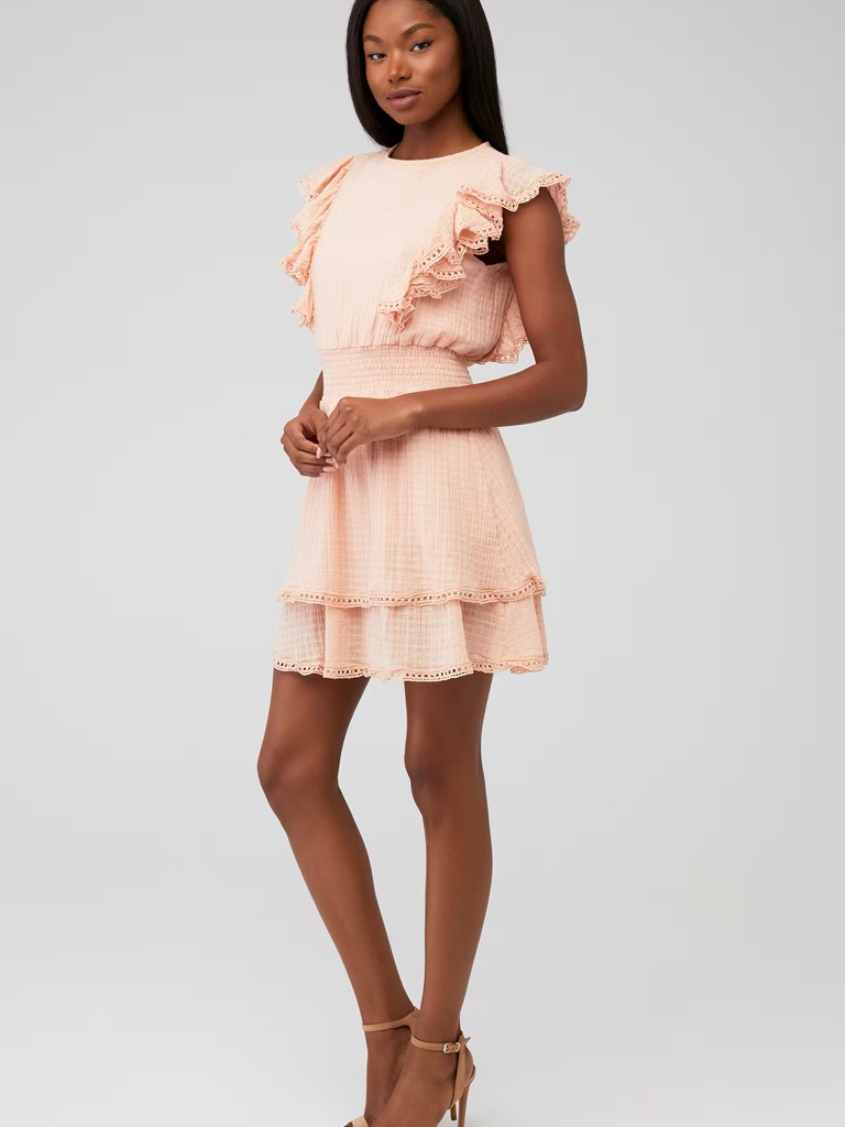 Sage The Label Summerâs Eve Blush Pink Ruffle Tiered Dress